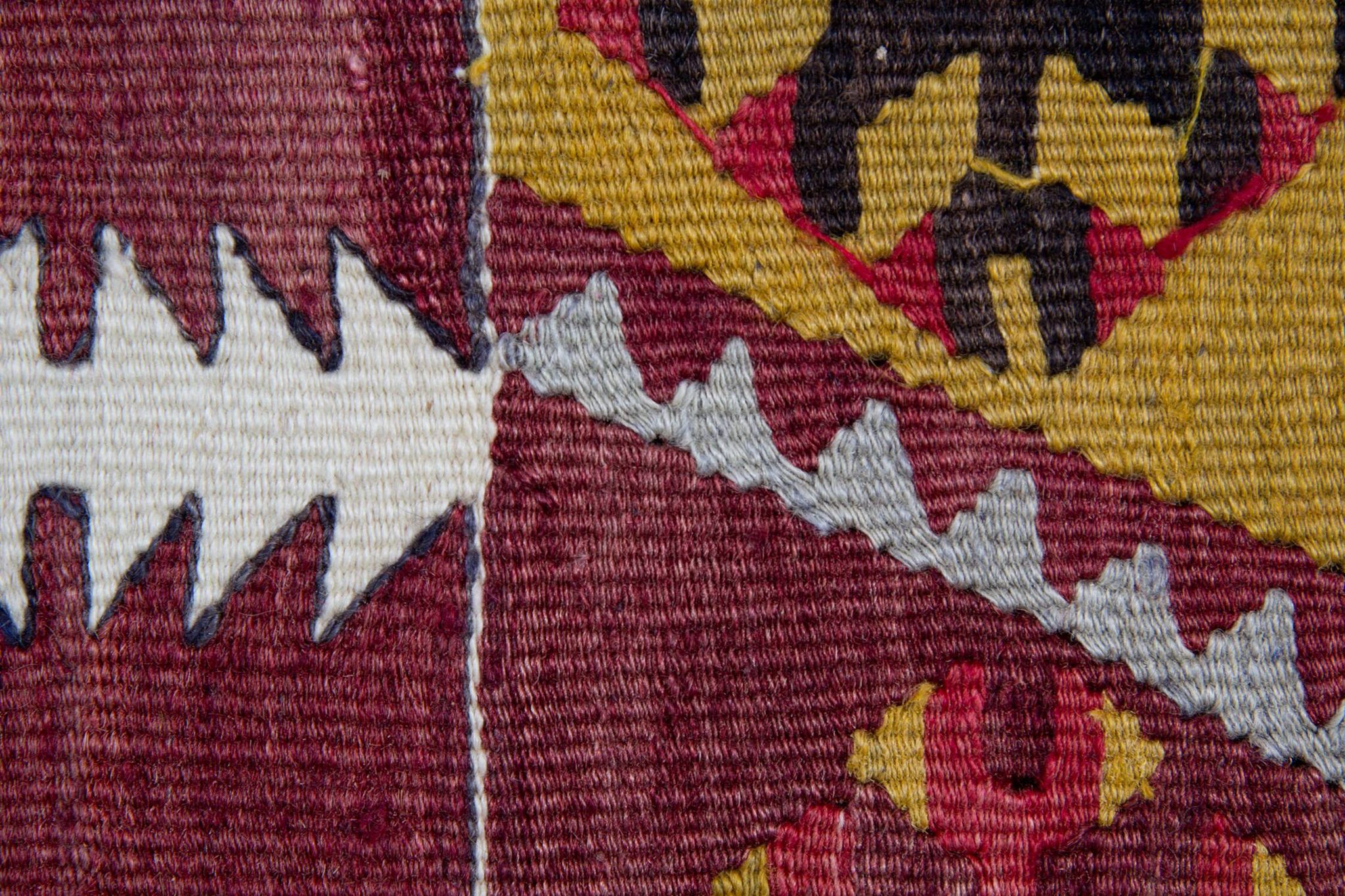 Antique turkish rug handwoven wool rug 140 x 390 cm