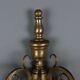 Antique bronze wall sconces with 3 lights, decorations from Italy, 20th century.