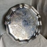 Sheffield chiseled silver metal tray