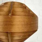 Pair of Hans-Agne Jakobsson pendant lights in pine veneer – AB Ellysett