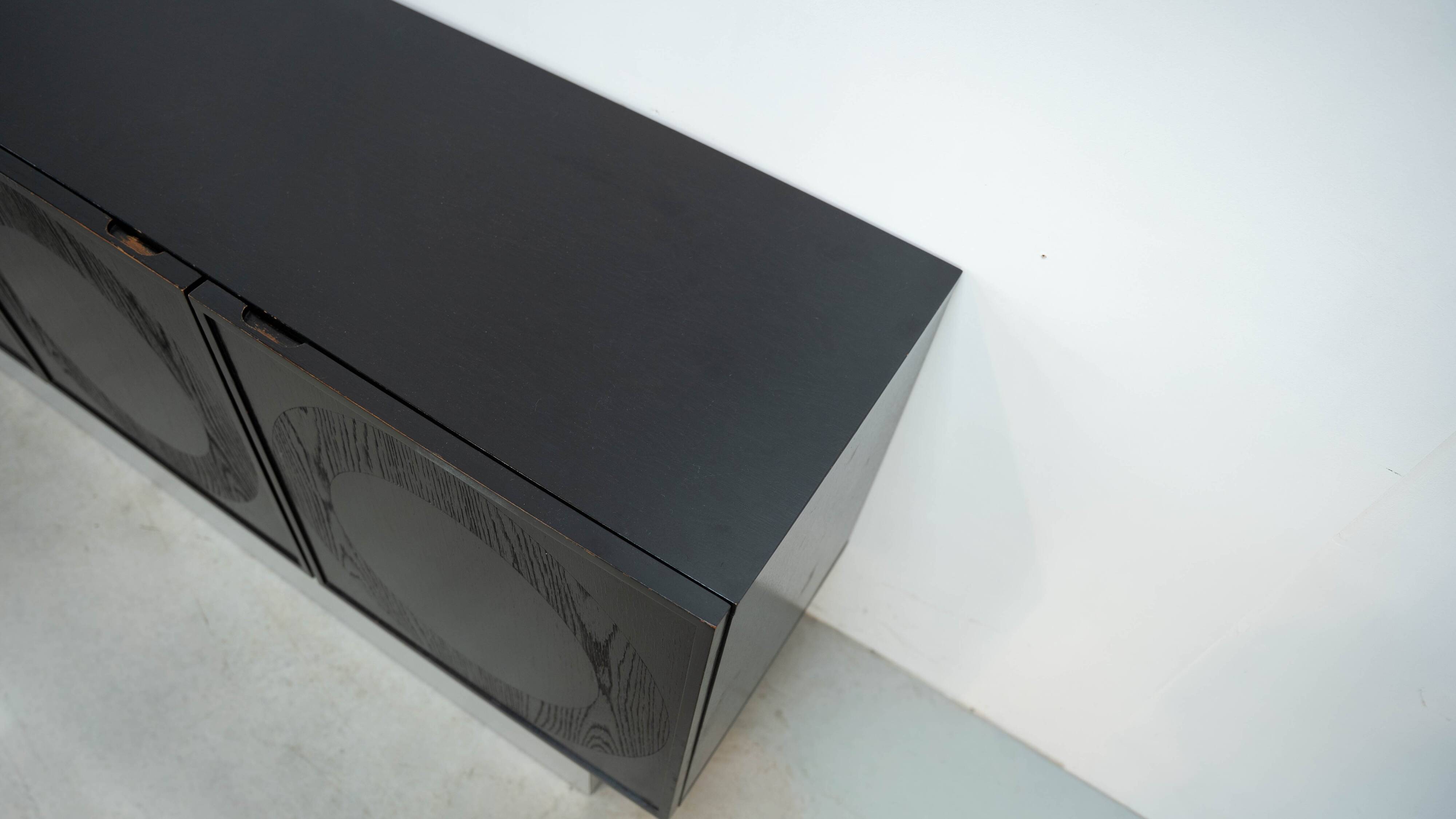 Black brutalist sideboard by Musterring