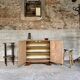 ✨🪵 Vintage honey oak sideboard – 2 doors – Art Deco style 🪵✨