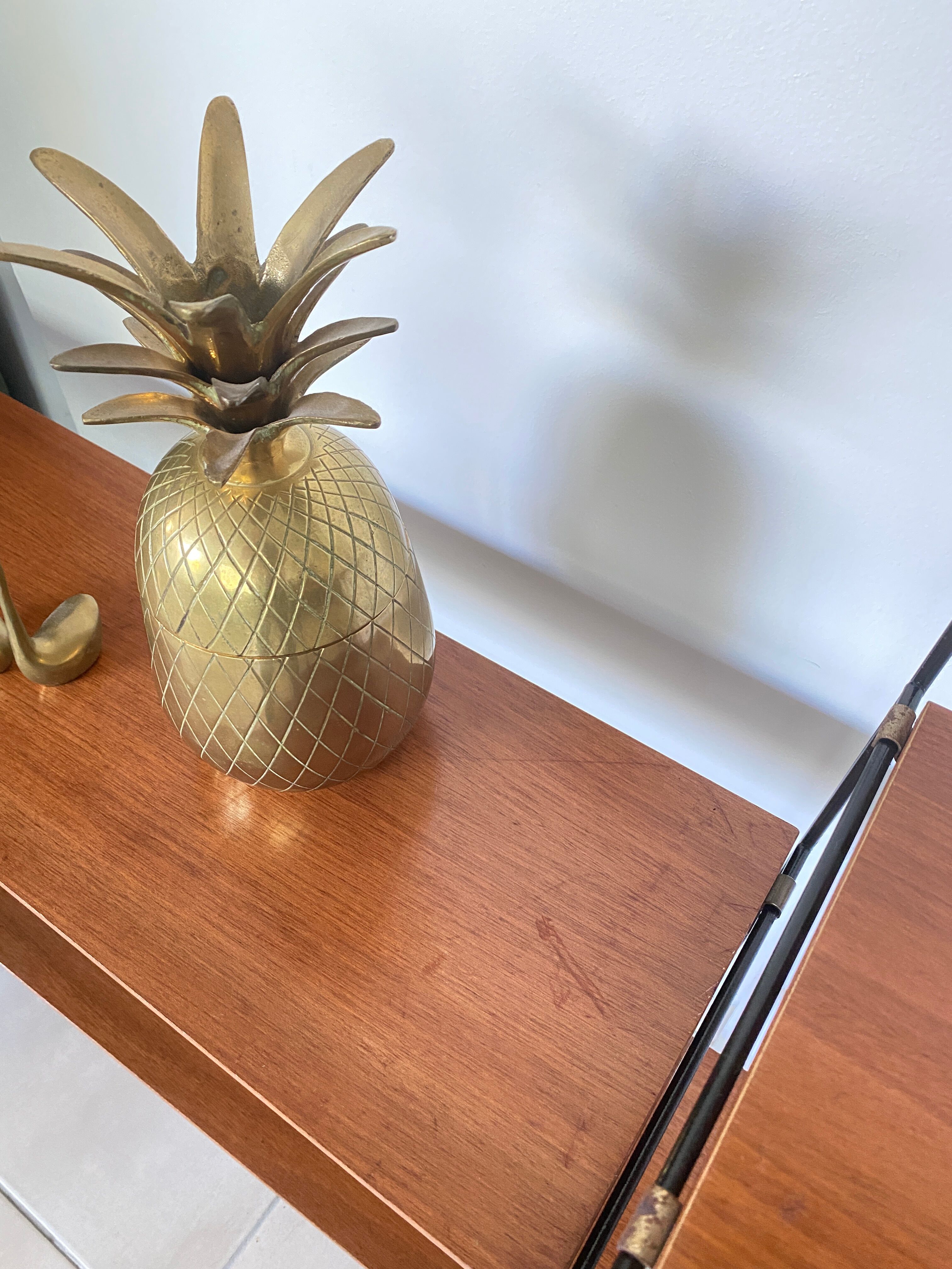 Vintage wooden string shelves