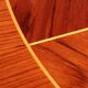 Italian mid-century dining table with stunning inlay star