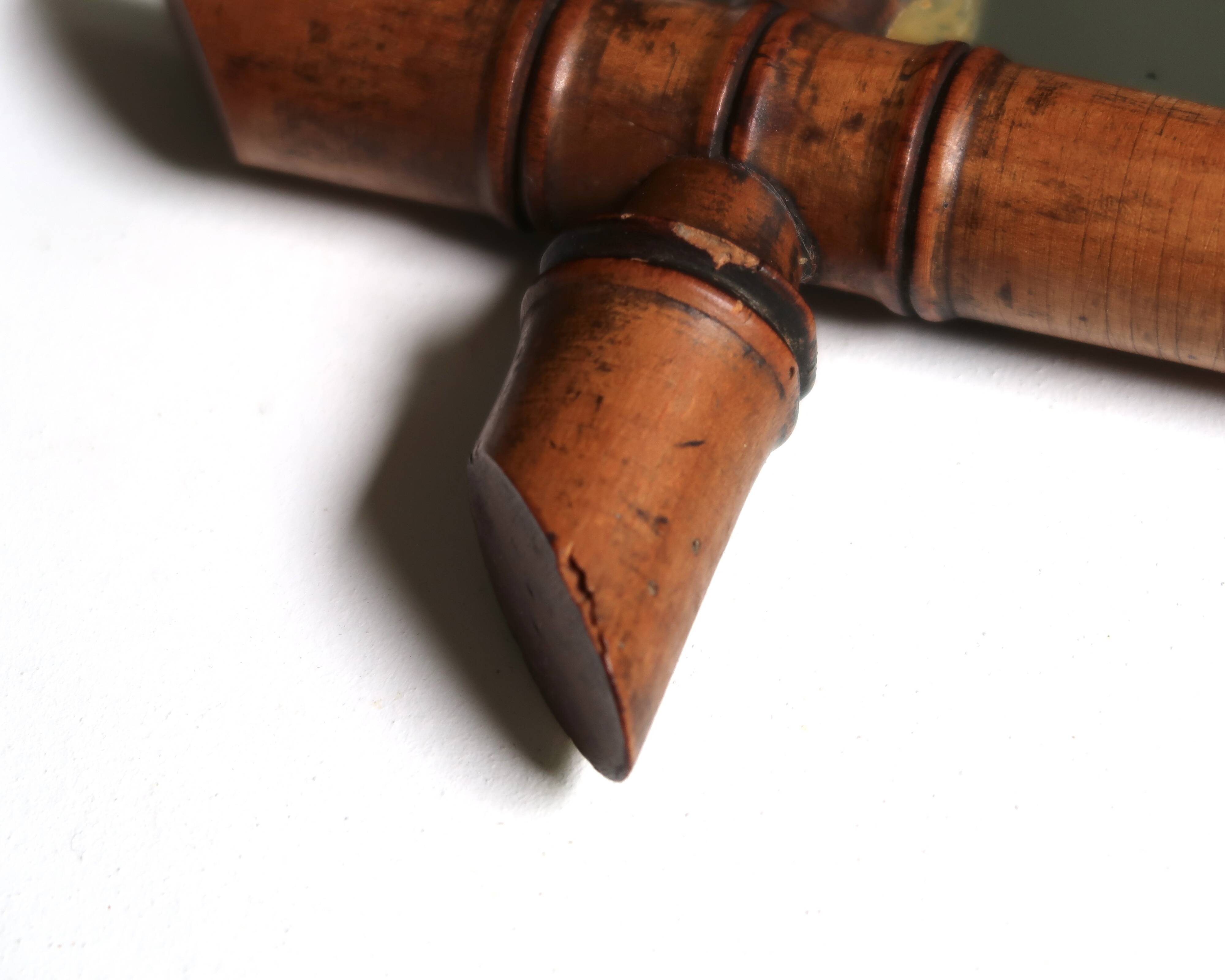 Small mirror with turned wooden frame, 1930s