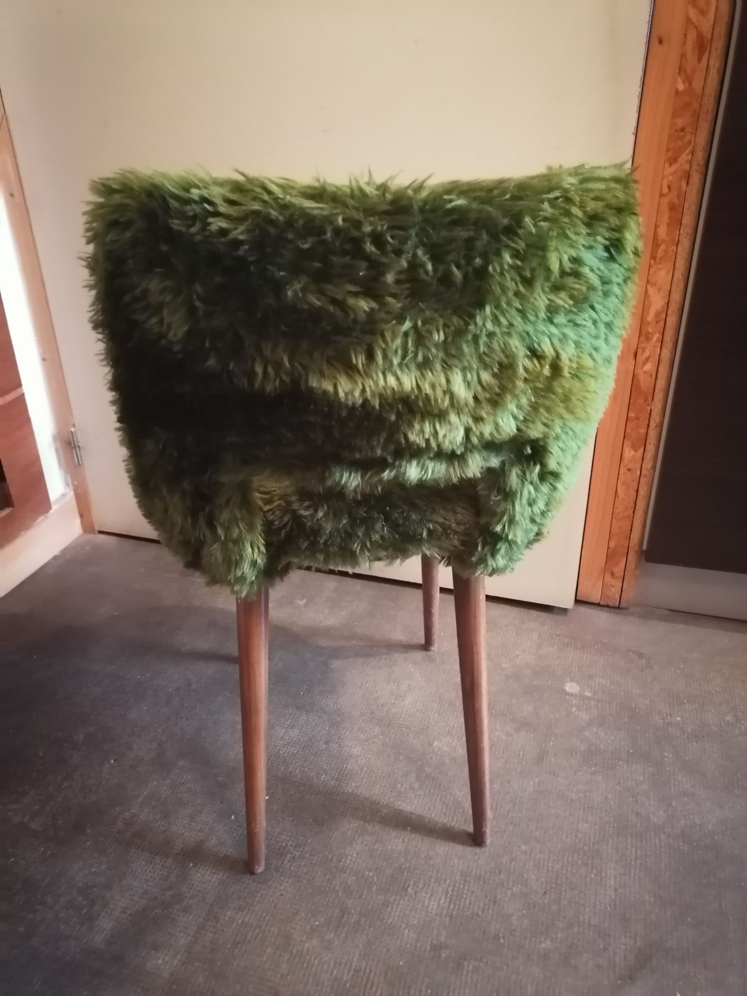 Beautiful wooden chair moumoutte 1960