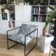 Fauteuil métal & tissu