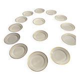 Set of 14 Empire porcelain plates from the Halley workshop