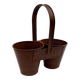 Double Metal Iron Pot Old Deco Kitchen Garden India