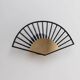 Vintage wall sconce in the shape of a fan - glass tubes and gold metal, Hollywood Regency design, Italy 1980s.