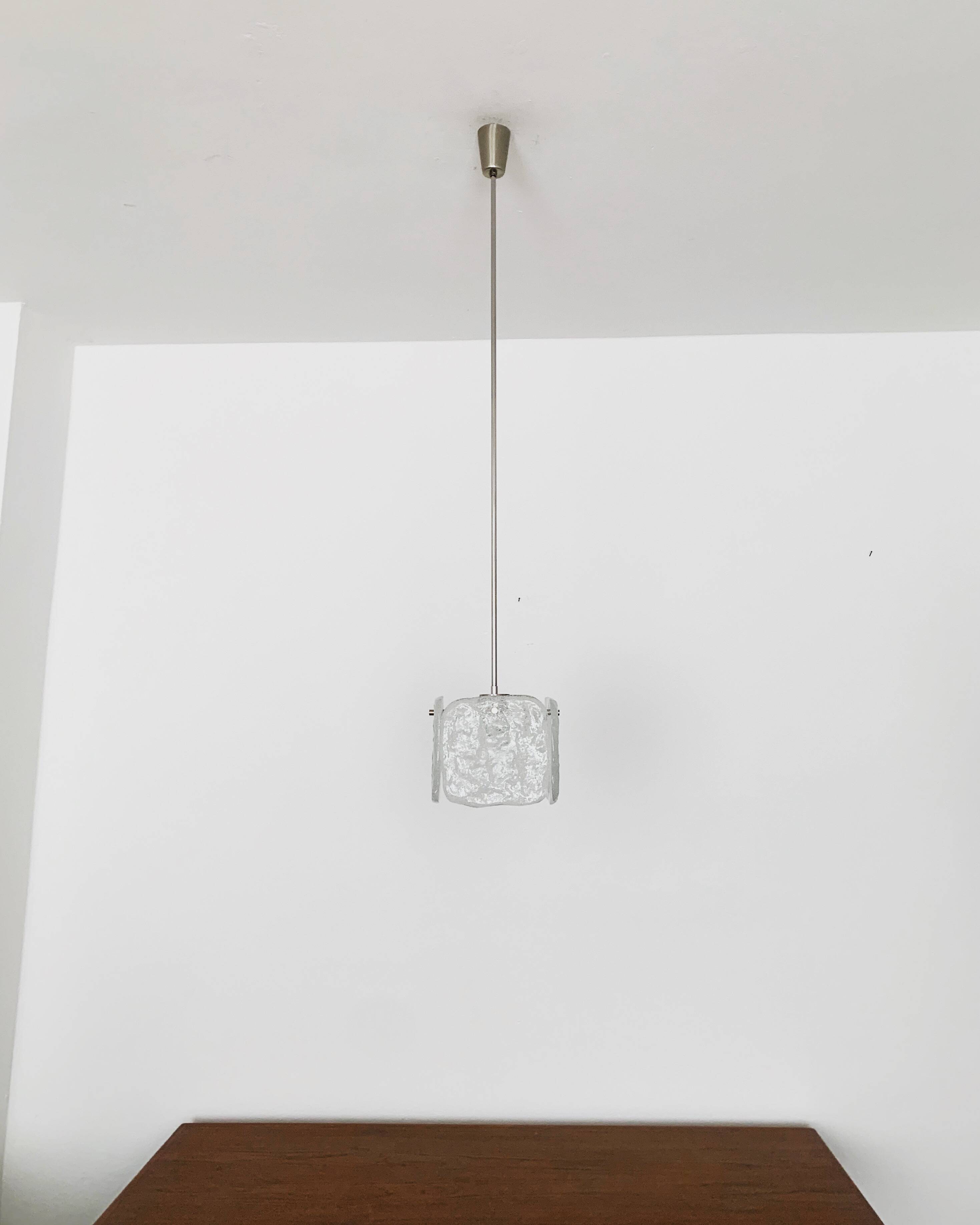 Austrian Ice Glass Chandelier by J.T. Kalmar