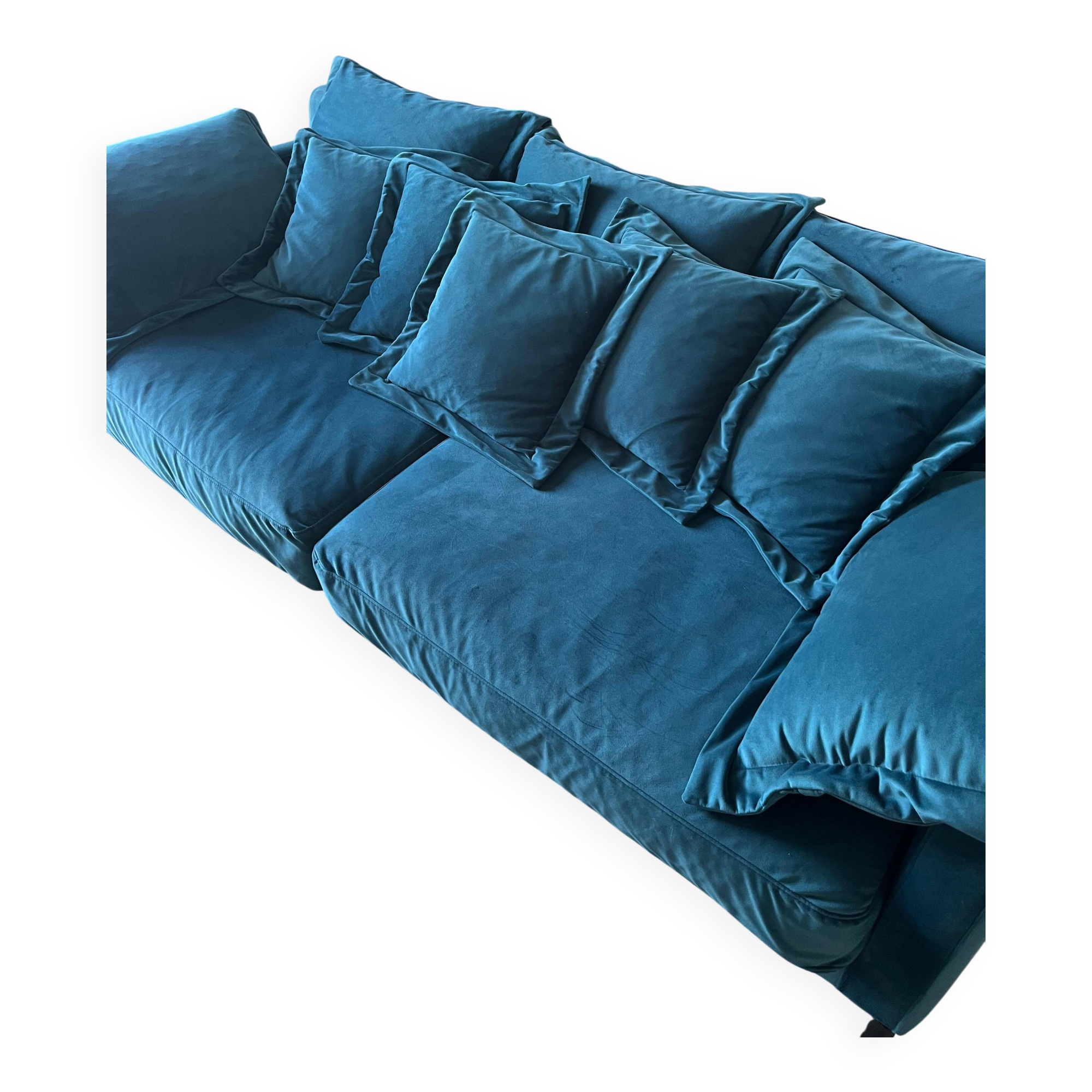 Canapé lullaby 3 seater petrol blue velvet kare design
