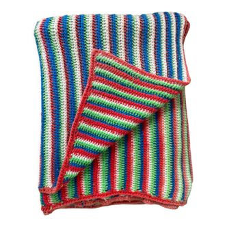 Multicolored wool blanket