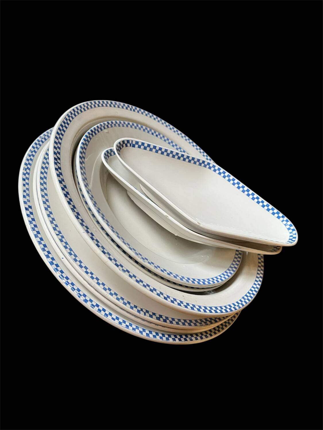 Lustucru Sarreguemines serving platter set