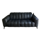 Canapé en cuir bleu