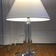 Pied de lampe moderniste en cristal incolore  Cristalleries Saint-Louis  vers 1970