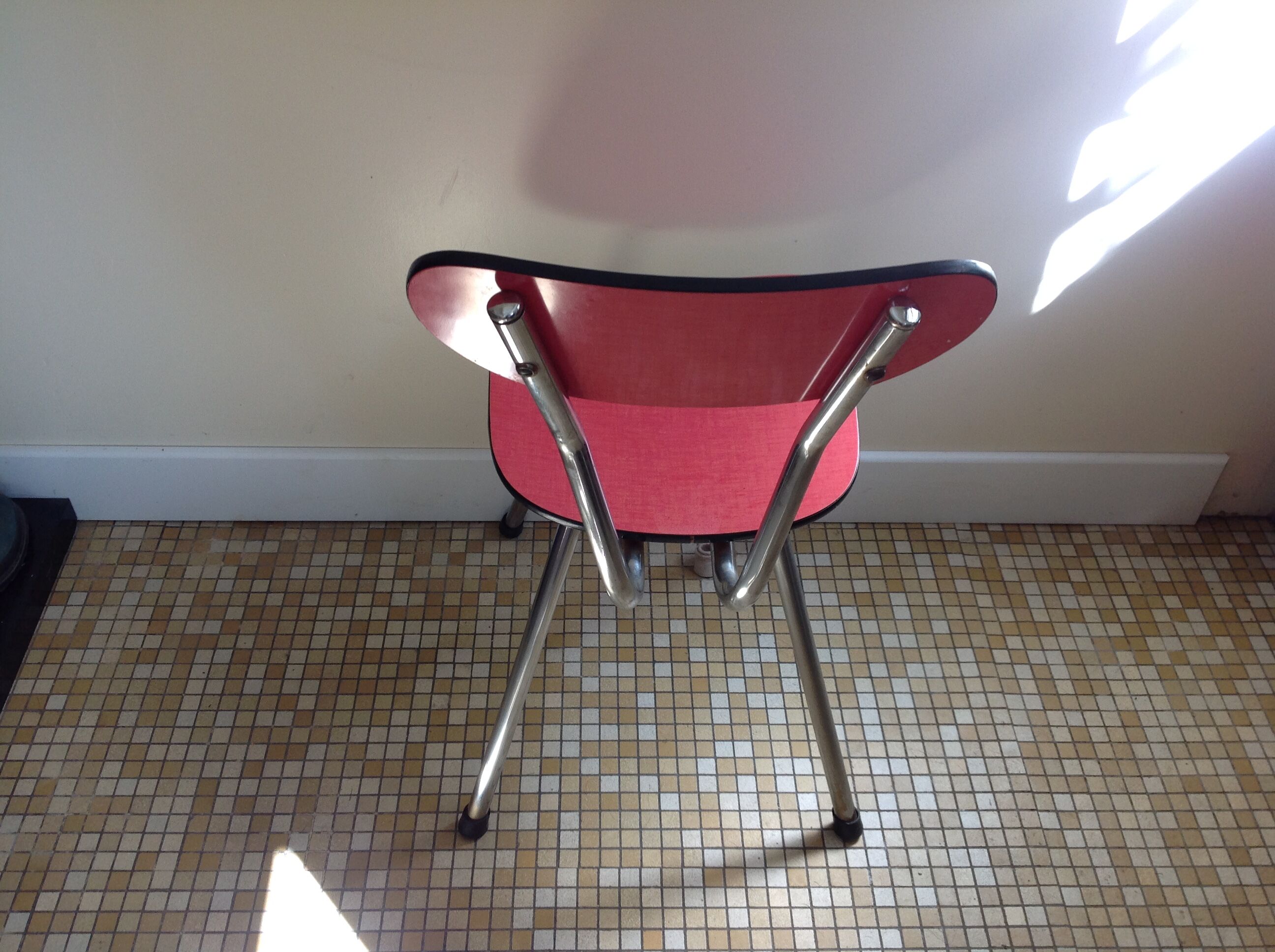 Red formica chair