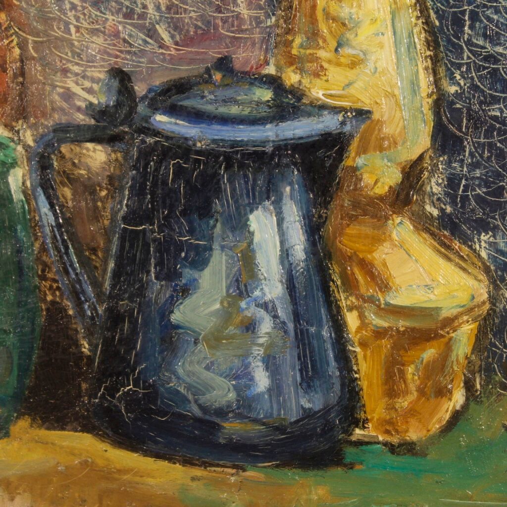 Italian still life painting in impressionist style