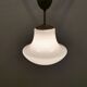Older ceiling/hanging lamp in milky white opaline glass.
