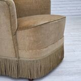 1970s, Danish armchair, light green furniture velour.