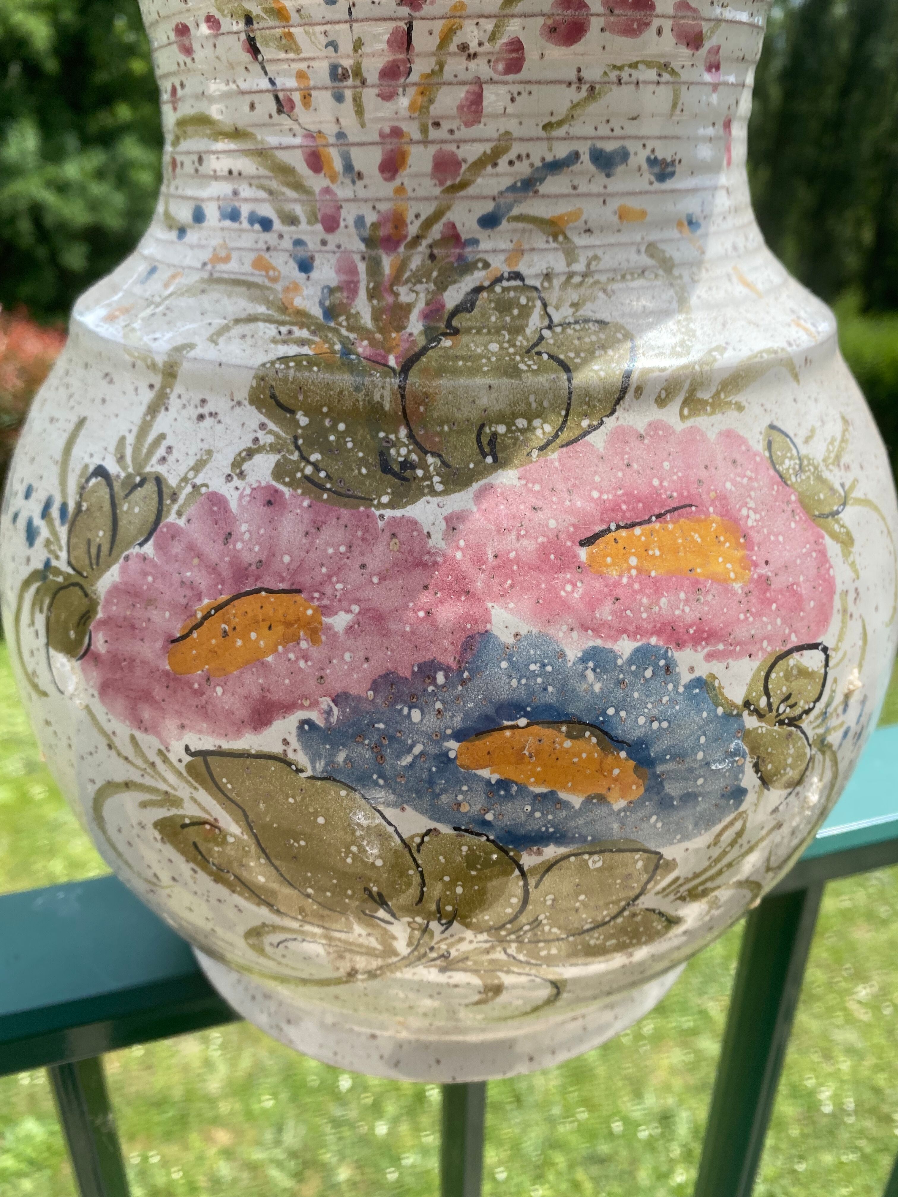 Potiche/ vase artisanale vintage