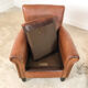 Set of two vintage leather armchairs