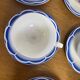 Set of 6 cups and saucers Sarreguemines "Elorn"