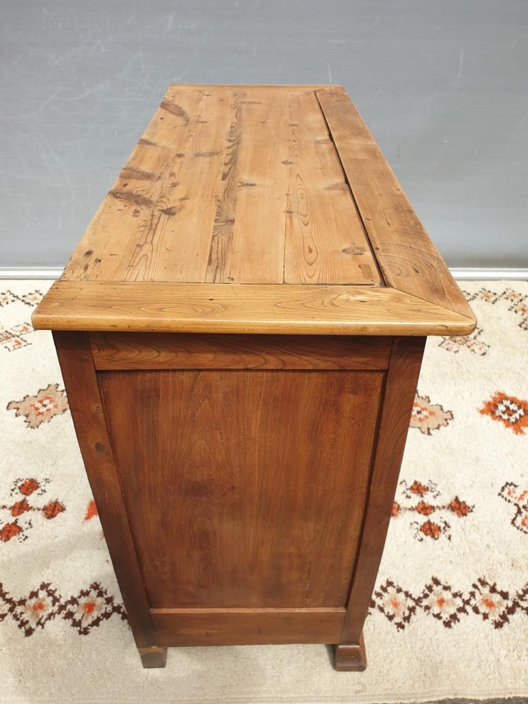 Norman countryside buffet in solid cherry wood nineteenth