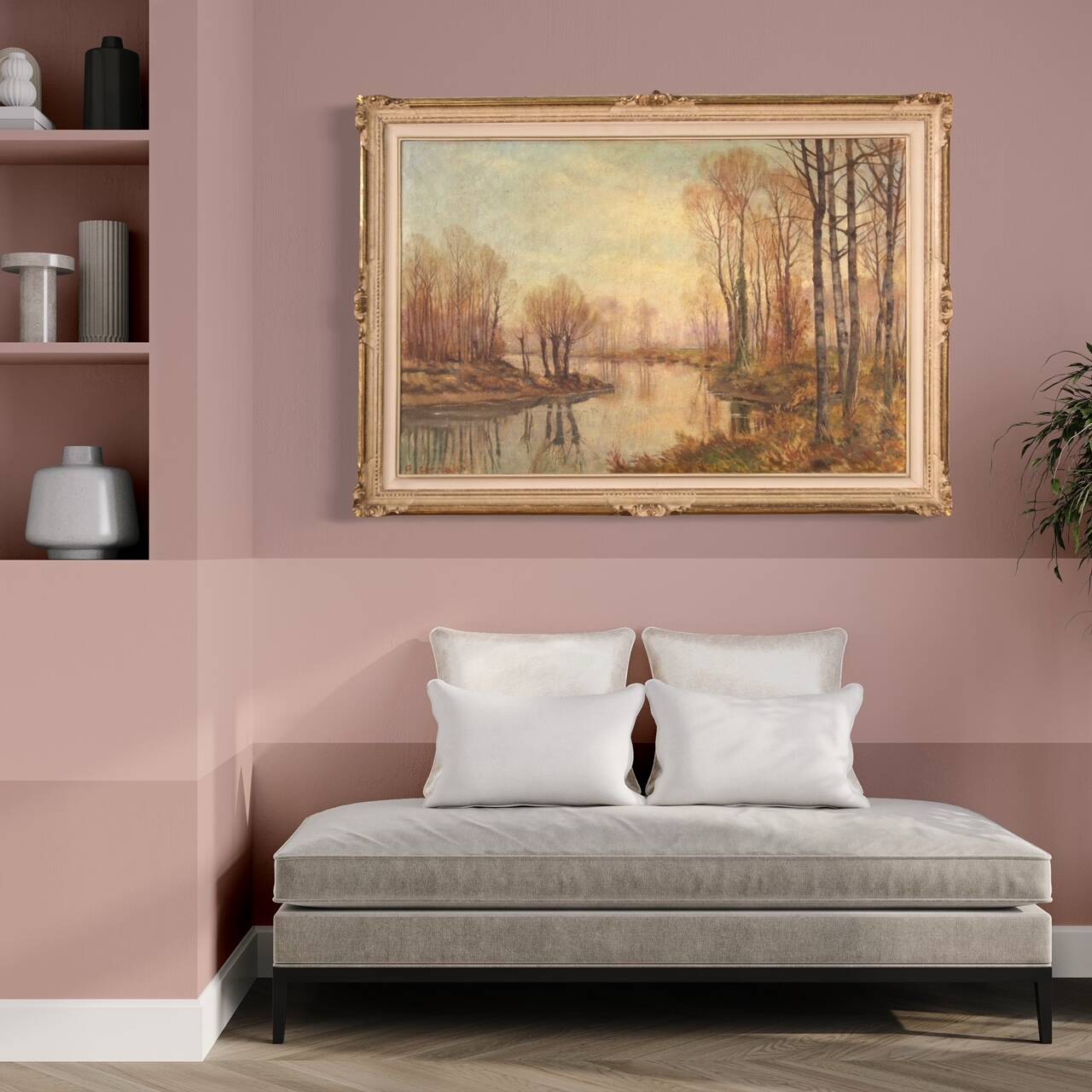 Landscape painting signed A. Corradi from the 20th century