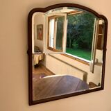 Beveled mahogany mirror, circa 1930