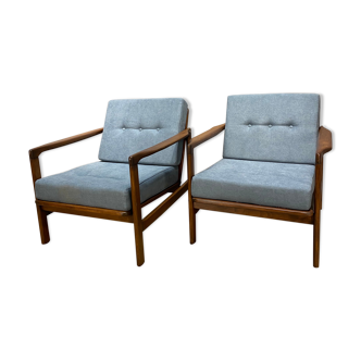 Une paire de fauteuils club par Z Bączyk vintage 60 '