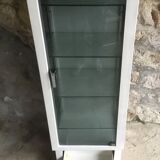 Vitrine médicale en metal laqué blanc - vintage 1960