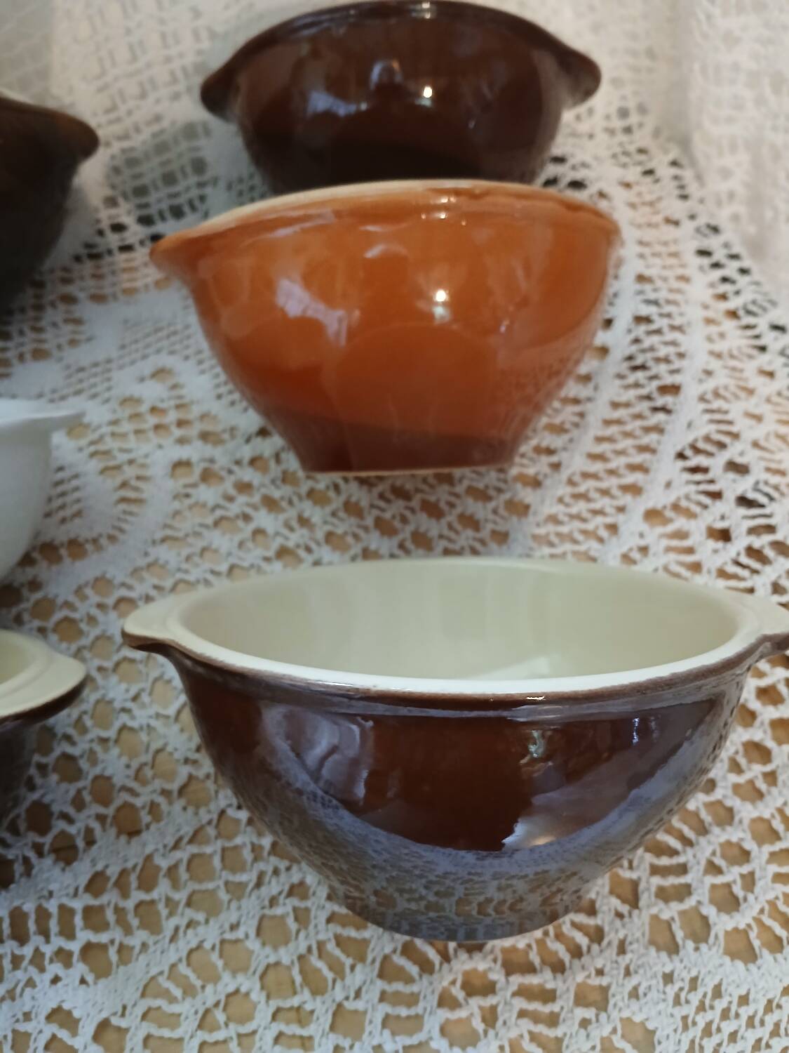 8 mismatched antique bowls