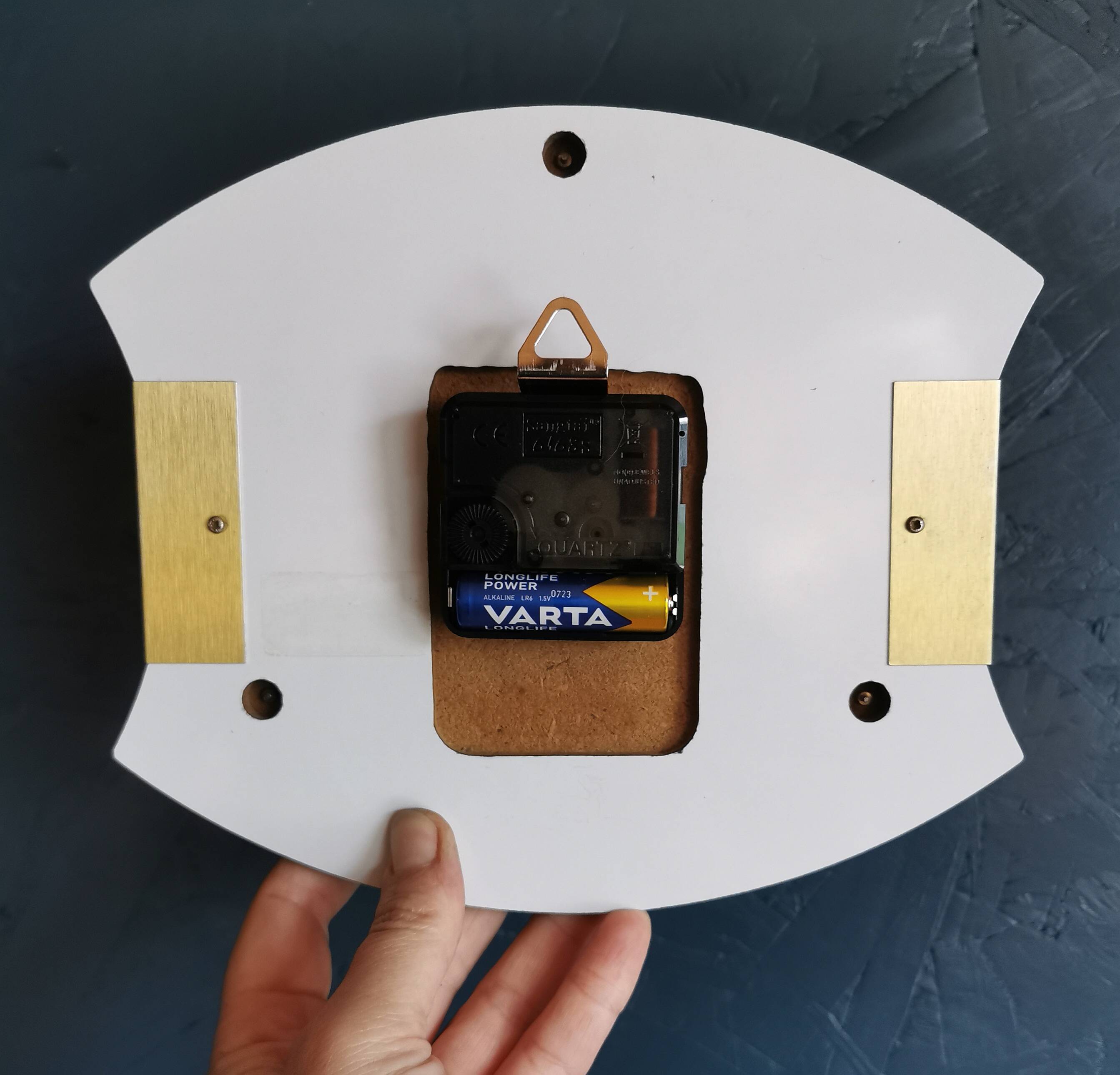 Vintage silent wall pendulum clock 70s "Japy electric flowers"