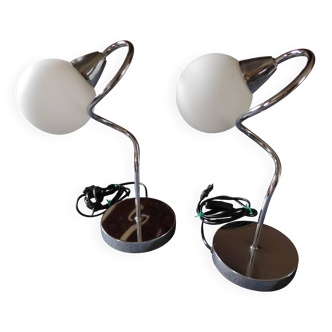 Pair of spiral lamps