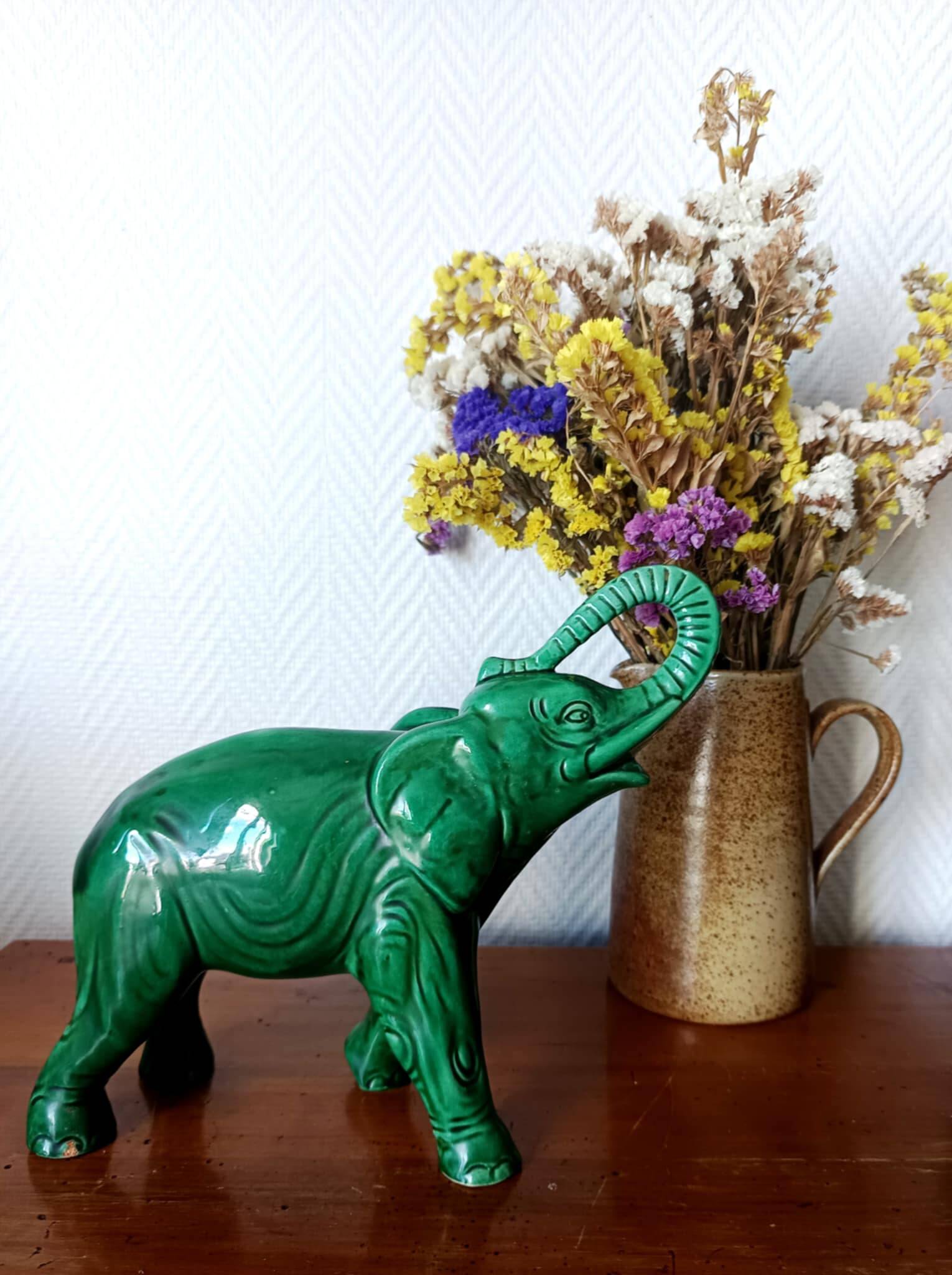 Art Deco ceramic elephant from Saint Clément
