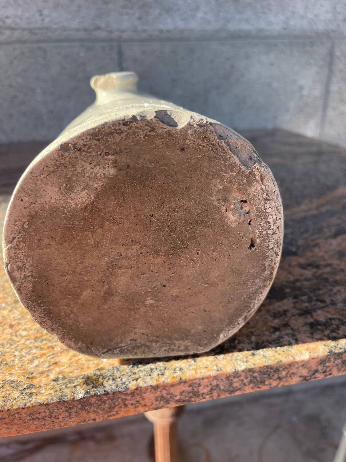 Antique glazed stoneware bottle