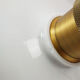 Suspension brass opaline lace beige glass