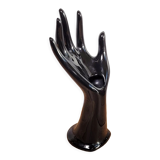 Hand ring soliflore black ceramic