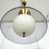 Vintage brass Stilux Milano chandelier, Italy 1960s