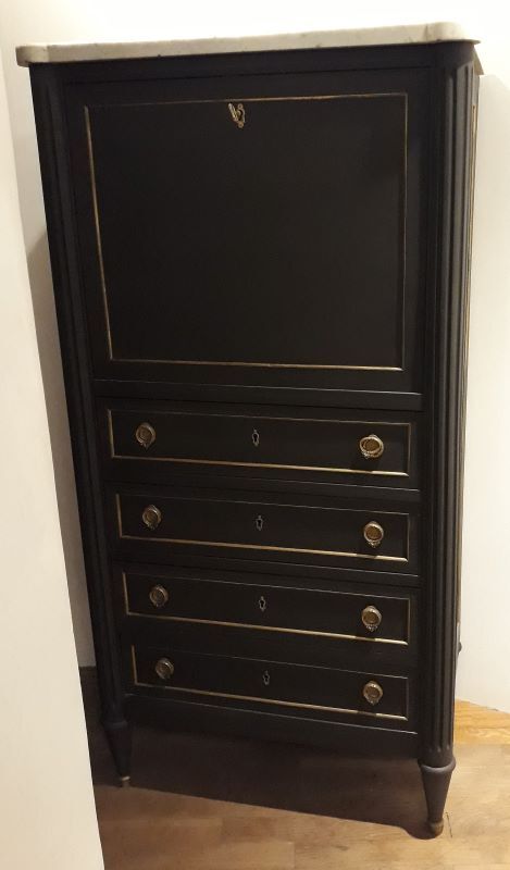 Secretary bar 4 drawers, Louis XVI style, XX