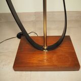 Scandinavian floor lamp in teak and metal from the 1960s-1970s