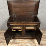 Sideboard has function as a Louis XIV period chest in solid walnut