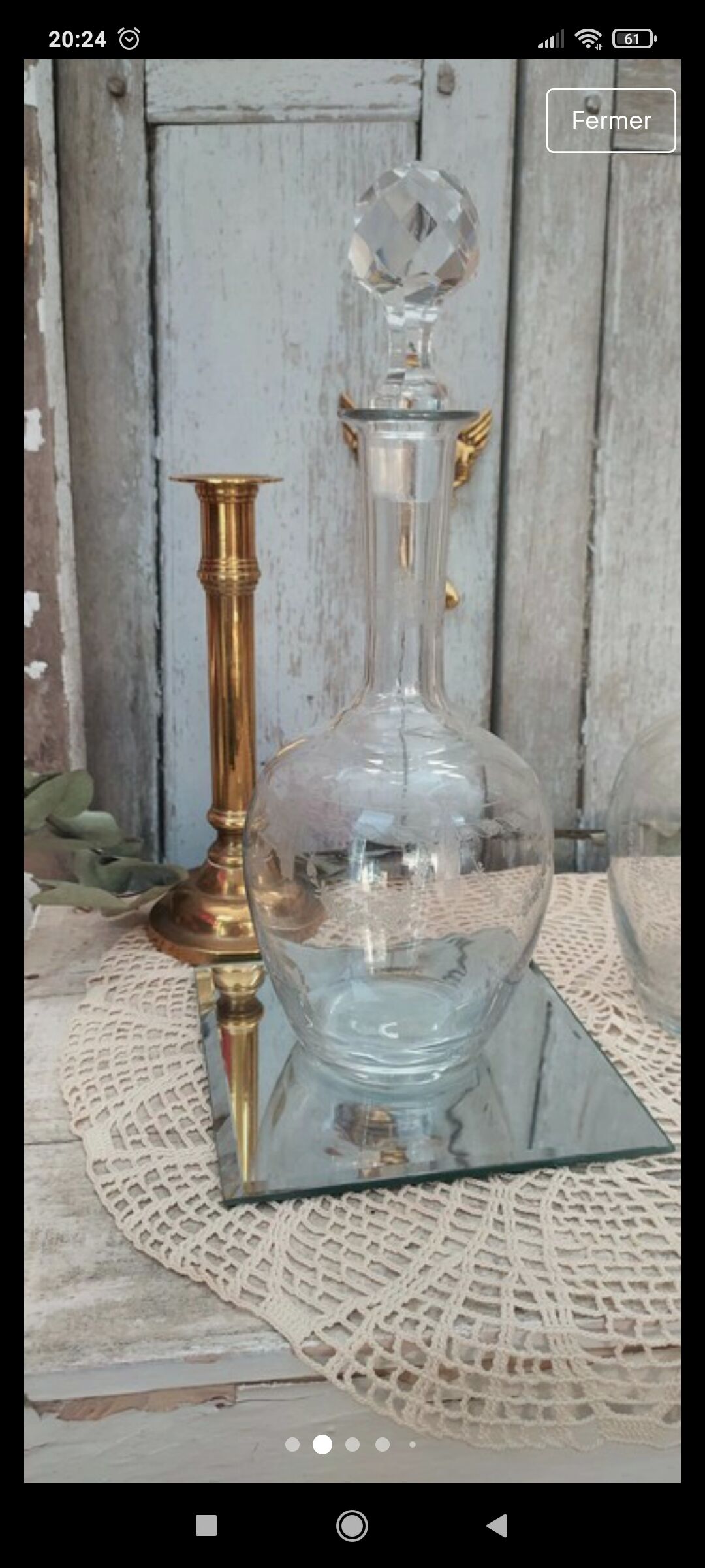 Vintage crystal carafe