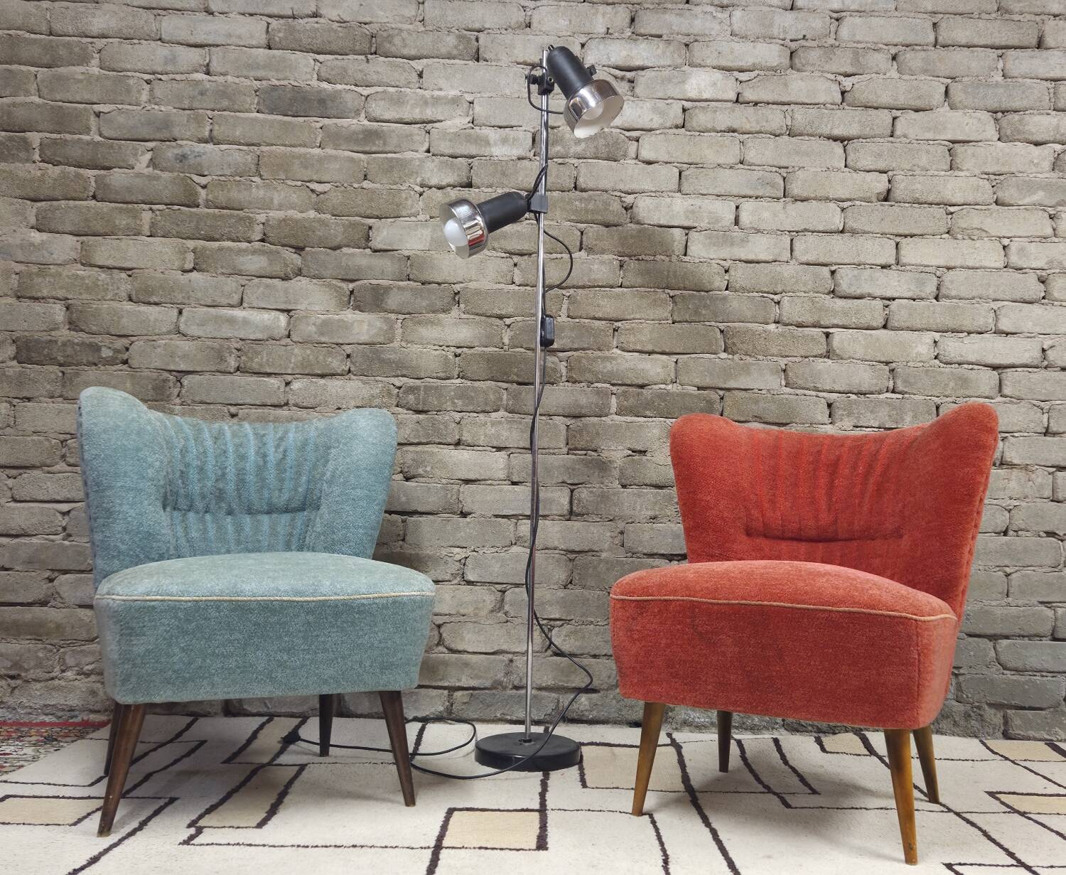 Pair of cocktail armchairs 1960