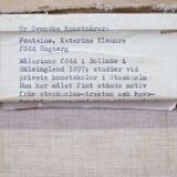 Katarina Fontaine, Swedish Modern Landscape, Oil on Panel, 1950s, Framed