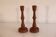 Pair of Scandinavian teak candlesticks 1960