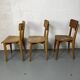 Set of 3 mismatched bistro chairs