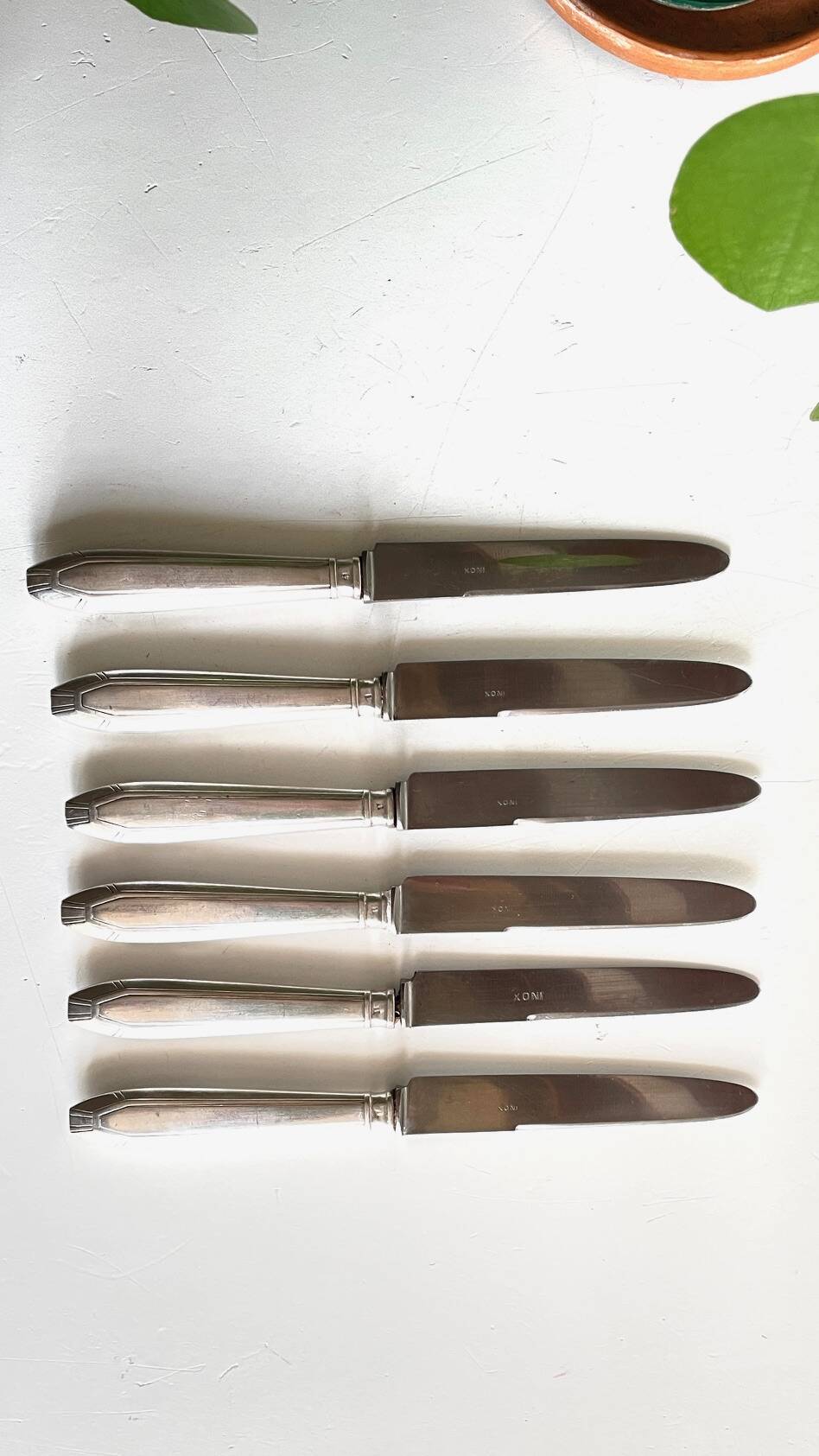 6 Art Deco Dessert Knives