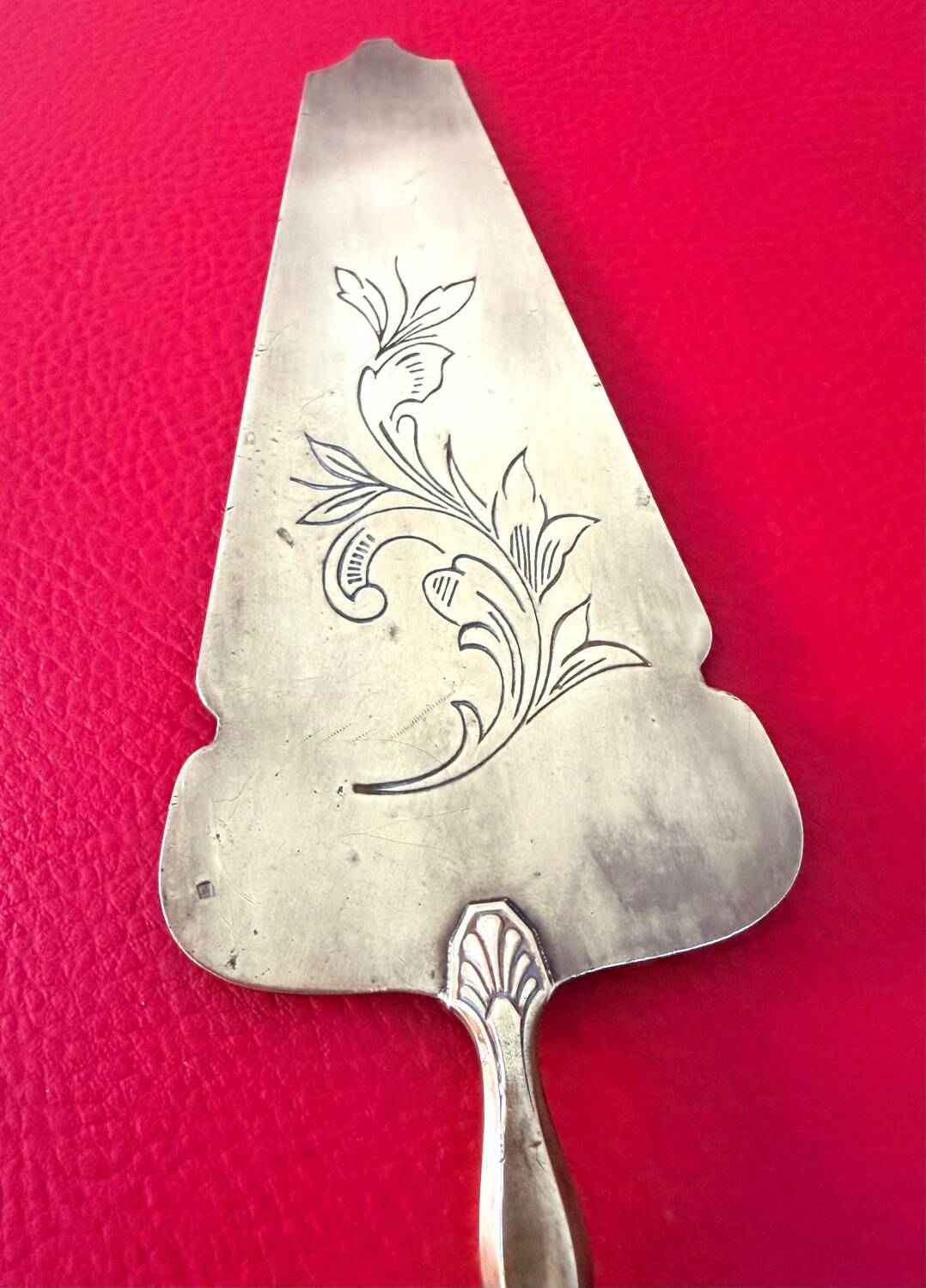 Silver-plated pie server - Art Nouveau